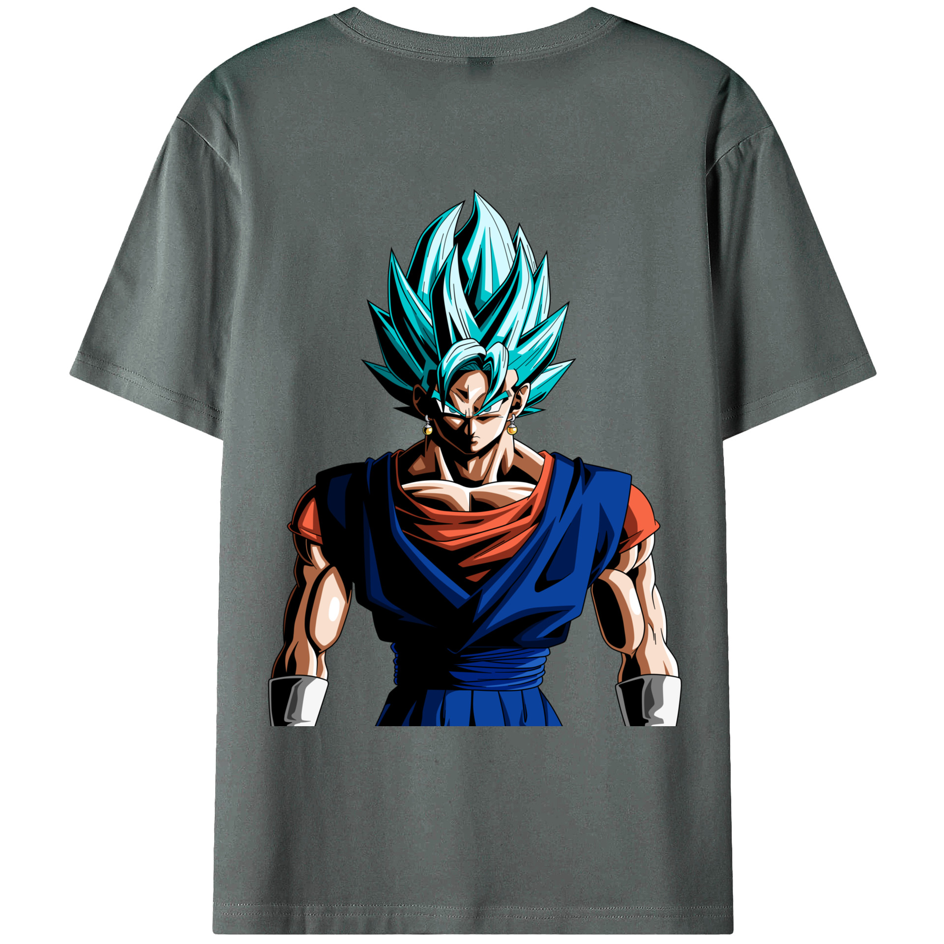 （画像用） ドラゴンボール ベジット DRAGON BALL Vegetto 綿100％ メンズ半袖Tシャツ（バックプリント） 通気性